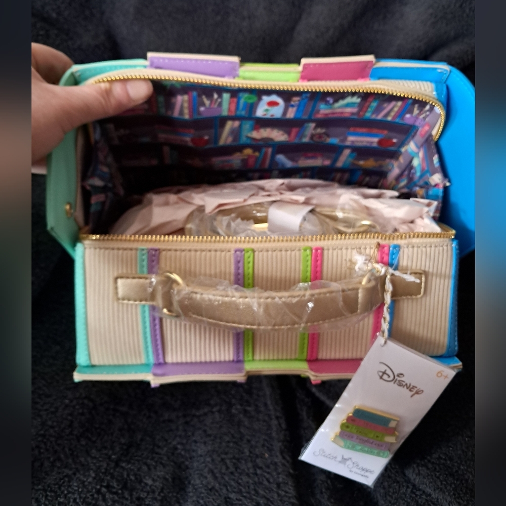 Loungefly Princess Books Volume 2 Crossbody - Picture 8 of 9